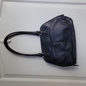 Tignanello Genuine Navy Pebble Leather Purse Pocketbook Shoulder Bag